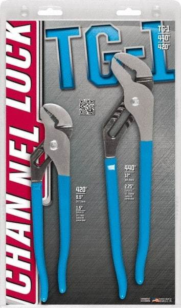 Channellock - 2 Piece Tongue & Groove Plier Set - Comes in Display Card - Caliber Tooling