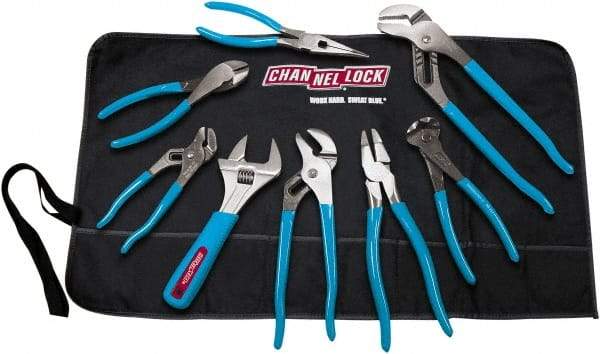 Channellock - 8 Piece Plier Set - Comes in Tool Roll - Caliber Tooling