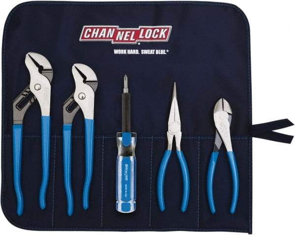 Channellock - 5 Piece Plier Set - Comes in Tool Roll - Caliber Tooling