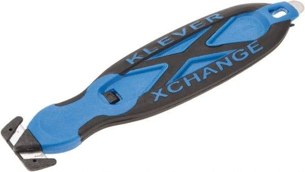 Klever Innovations - Fixed Replacement Head - Blue & Black Plastic Handle, 1 Blade Included - Caliber Tooling