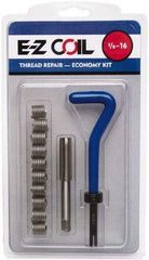 E-Z LOK - 3 Inserts, M24x3.00 Metric, Stainless Steel, Thread Repair Kit - 36mm Insert Length - Exact Industrial Supply