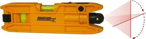 Johnson Level & Tool - 1 Beam 100' Max Range Torpedo - Red Beam, 3/8" at 50' Accuracy, 7" Long x 2" Wide x 51/64" High, Battery Included - Caliber Tooling