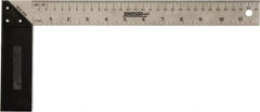 Johnson Level & Tool - 12" Blade Length x 1-1/2" Blade Width, 5-7/8" Base Length x 1-1/2" Base Width Stainless Steel Square - 0.008" Accuracy - Caliber Tooling