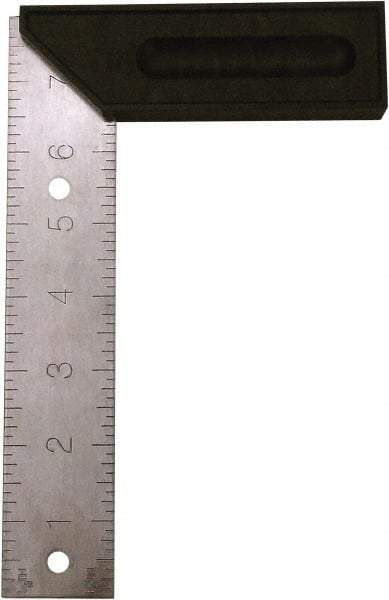 Johnson Level & Tool - 8" Blade Length x 1-1/2" Blade Width, 5-1/8" Base Length x 1-1/2" Base Width Stainless Steel Square - 0.008" Accuracy - Caliber Tooling