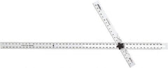 Johnson Level & Tool - 48" Blade Length x 2" Blade Width, 16" Base Length x 2" Base Width Aluminum Square - 0.008" Accuracy, Beveled Edge - Caliber Tooling