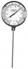 Wika - 6 Inch Long Stem, 5 Inch Dial Diameter, Stainless Steel, Bottom Connected Bi-Metal Thermometer - -5 to 115°C, 1% Accuracy - Caliber Tooling