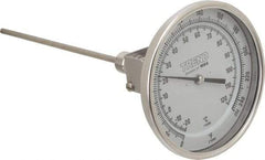 Wika - 9 Inch Long Stem, 5 Inch Dial Diameter, Stainless Steel, Adjustable Angle Bi-Metal Thermometer - -20 to 120°C, 1% Accuracy - Caliber Tooling