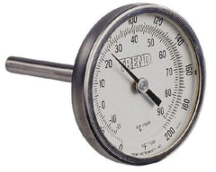 Wika - 6 Inch Long Stem, 2 Inch Dial Diameter, Stainless Steel, Back Connected Bi-Metal Thermometer - -40 to 50°C, 1% Accuracy - Caliber Tooling