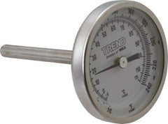 Wika - 2-1/2 Inch Long Stem, 2 Inch Dial Diameter, Stainless Steel, Back Connected Bi-Metal Thermometer - -5 to 115°C, 1% Accuracy - Caliber Tooling