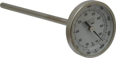 Wika - 6 Inch Long Stem, 2 Inch Dial Diameter, Stainless Steel, Back Connected Bi-Metal Thermometer - 100 to 540°C, 1% Accuracy - Caliber Tooling