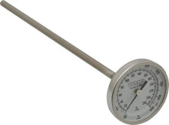 Wika - 9 Inch Long Stem, 2 Inch Dial Diameter, Stainless Steel, Back Connected Bi-Metal Thermometer - 10 to 260°C, 1% Accuracy - Caliber Tooling