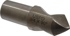 Link Industries - 3/4" Body Diam, 90°, 2-1/4" OAL, High Speed Steel Spotting Drill - Caliber Tooling