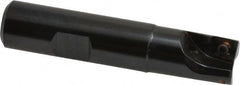 LMT - 5/8" Cut Diam, 0.354" Max Depth of Cut, 5/8" Shank Diam, 3" OAL, Indexable Square Shoulder End Mill - AD...0903...R Inserts, Weldon Shank, Series Univex - Caliber Tooling