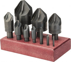 M.A. Ford - 10 Piece, 1/8 to 1-1/2" Head Diam, 82° Included Angle, Countersink Set - Caliber Tooling