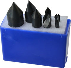 M.A. Ford - 7 Piece, 3/16 to 1" Head Diam, 60° Included Angle, Single End Countersink Set - Caliber Tooling