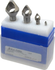 M.A. Ford - 4 Piece, 3/16 to 1-1/8" Head Diam, 60° Included Angle, Single End Countersink Set - Caliber Tooling