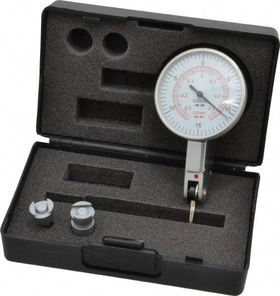 Value Collection - 0.03 Inch Range, 0.0005 Inch Dial Graduation, Horizontal Dial Test Indicator - White Dial, 0-15-0; 0-35-0 Dial Reading - Caliber Tooling