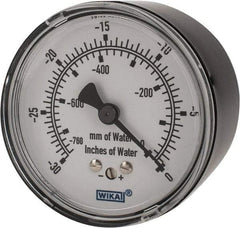 Wika - 2-1/2" Dial, 1/4 Thread, 0-30/0-760 Scale Range, Pressure Gauge - Center Back Connection Mount, Accurate to 1.5% of Scale - Caliber Tooling