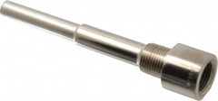 Alloy Engineering - 6 Inch Overall Length, 1/2 Inch Thread, 316 Stainless Steel Standard Thermowell - 4-1/2 Inch Insertion Length - Caliber Tooling