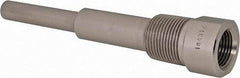 Alloy Engineering - 6 Inch Overall Length, 3/4 Inch Thread, 304 Stainless Steel Standard Thermowell - 4-1/2 Inch Insertion Length - Caliber Tooling