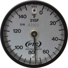 PTC Instruments - 150°F, 2 Inch Dial Diameter, Dual Magnet Mount Thermometer - 1° Division Graduation - Caliber Tooling