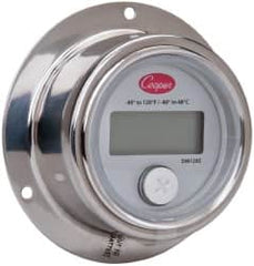 Cooper - -40 to 120°F Back Flange Panel Meter - 4-Digit LCD Display - Caliber Tooling