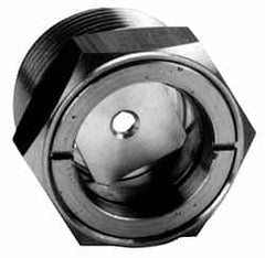 LDI Industries - 9/16" Sight Diam, 1/2" Thread, 1" OAL, Low Pressure Pipe Thread Lube Sight with Reflector Sight Glass & Flow Sight - 7/8" Head, 20 Max psi, 1/2-14 Thread - Caliber Tooling