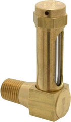 LDI Industries - 1-3/8 Inch Long Sight, 1/4 Inch Thread Size, Buna-N Seal Short Elbow, Vented Oil-Level Indicators and Gauge - 2-3/8 Inch Length to Center of Base - Caliber Tooling