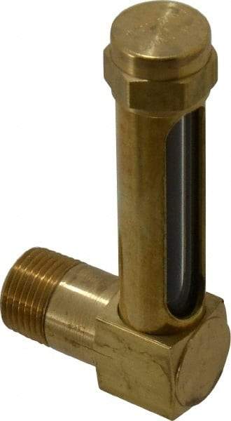 LDI Industries - 1-7/8 Inch Long Sight, 3/8 Inch Thread Size, Buna-N Seal Short Elbow, Vented Oil-Level Indicators and Gauge - 2-7/8 Inch Length to Center of Base - Caliber Tooling