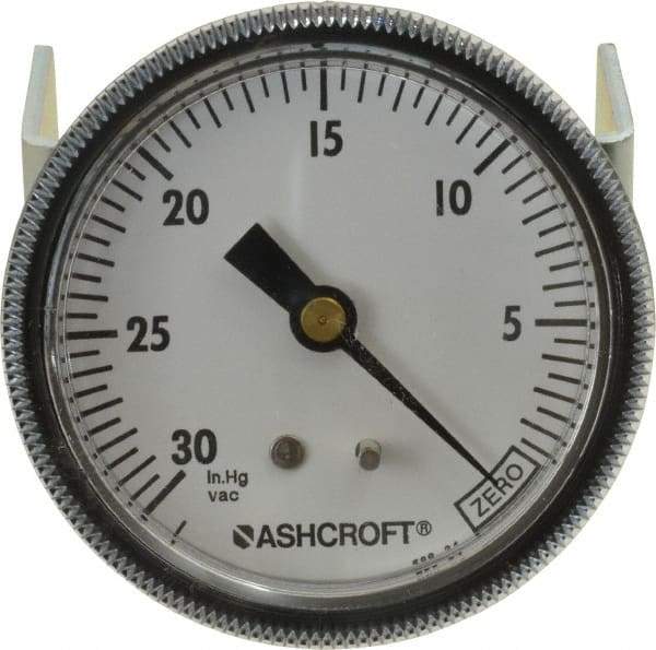 Ashcroft - 2-1/2" Dial, 1/4 Thread, 30-0 Scale Range, Pressure Gauge - Center Back Connection Mount - Caliber Tooling