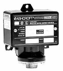 Ashcroft - 90 to 600 psi Adjustable Range, 2,400 Max psi, Watertight Single Setpoint - 1/4 Thread - Caliber Tooling