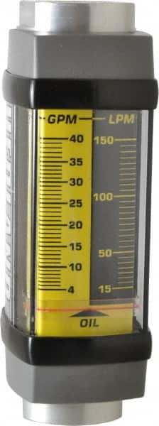 Hedland - 1" NPTF Port Oil & Petroleum-Based Liquid Flowmeter - 3000 Max psi, 4 to 40 GPM, Anodized Aluminum - Caliber Tooling