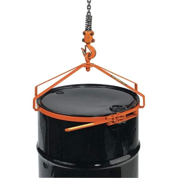 Wesco Industrial Products - 700 Lb Load Capacity, 55 Gal Drum Lifter - 23-1/2" Wide x 12-1/2" High, Steel Wheels - Caliber Tooling