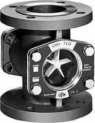 OPW Engineered Systems - 2 Inch, Carbon Steel, Visi-Flo Sight Flow Indicator - 150 Max psi, 7 Inch Overall Length - Caliber Tooling