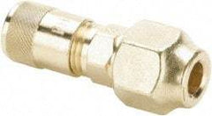 Parker - 500 Max psi, 1/4 Tube OD, Flare Union Access Valve - Brass - Caliber Tooling