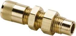 Parker - 500 Max psi, 1/4 Tube OD, Bulkhead Solder Union Access Valve - Brass - Caliber Tooling