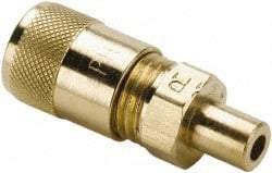 Parker - 500 Max psi, 1/8 Tube OD, Straight Solder Connector Access Valve - Brass - Caliber Tooling