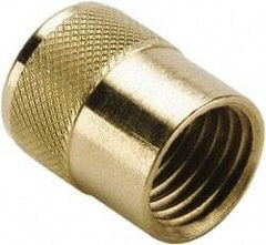 Parker - 3/8" Tube OD Access Valve Quick Seal Cap with Gasket - For Parker Brass Access Valves - Caliber Tooling