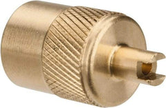 Parker - 1/4" Tube OD Access Valve Quick Seal Cap with Core Remover - For Parker Brass Access Valves - Caliber Tooling