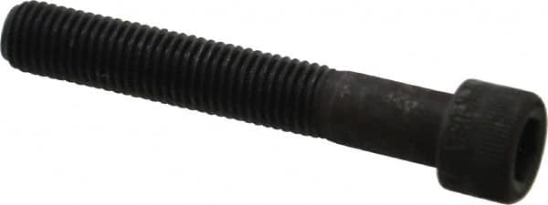 Made in USA - 5/16-24 UNF Hex Socket Drive, Socket Cap Screw - Alloy Steel, Black Oxide Finish, Partially Threaded, 2" Length Under Head - Caliber Tooling