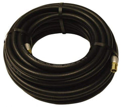 Alliance Hose & Rubber - 1-1/4" ID x 1-25/32" OD 50' Long Multipurpose Air Hose - MNPT x FNPT(Swivel) Ends, 150 Working psi, -40 to 190°F, 1-1/4" Fitting, Black - Caliber Tooling