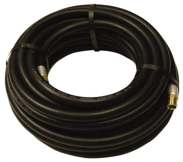 Alliance Hose & Rubber - 3/4" ID x 1-5/32" OD 50' Long Multipurpose Air Hose - MNPT x FNPT(Swivel) Ends, 300 Working psi, -40 to 190°F, 3/4" Fitting, Black - Caliber Tooling