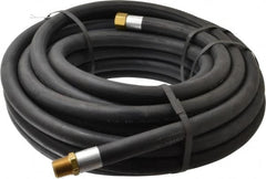 Alliance Hose & Rubber - 1/2" ID x 27/32" OD 50' Long Multipurpose Air Hose - MNPT x FNPT(Swivel) Ends, 300 Working psi, -40 to 190°F, 1/2" Fitting, Black - Caliber Tooling