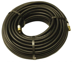 Alliance Hose & Rubber - 1" ID x 1-5/32" OD 100' Long Multipurpose Air Hose - MNPT x FNPT(Swivel) Ends, 300 Working psi, -40 to 190°F, 1" Fitting, Black - Caliber Tooling