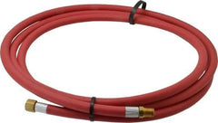 Alliance Hose & Rubber - 1/4" ID x 9/16" OD 10' Long Multipurpose Air Hose - MNPT x FNPT(Swivel) Ends, 300 Working psi, -40 to 190°F, 1/4" Fitting, Red - Caliber Tooling