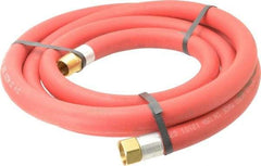 Alliance Hose & Rubber - 3/4" ID x 1-5/32" OD 10' Long Multipurpose Air Hose - MNPT x FNPT(Swivel) Ends, 300 Working psi, -40 to 190°F, 3/4" Fitting, Red - Caliber Tooling