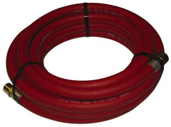 Alliance Hose & Rubber - 1/4" ID x 9/16" OD 25' Long Multipurpose Air Hose - MNPT x FNPT(Swivel) Ends, 300 Working psi, -40 to 190°F, 1/4" Fitting, Red - Caliber Tooling