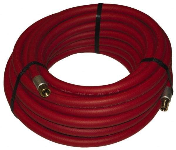 Alliance Hose & Rubber - 3/4" ID x 1-5/32" OD 50' Long Multipurpose Air Hose - MNPT x FNPT(Swivel) Ends, 300 Working psi, -40 to 190°F, 3/4" Fitting, Red - Caliber Tooling