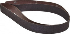 Norton - 1-1/2" Wide x 60" OAL, 40 Grit, Aluminum Oxide Abrasive Belt - Aluminum Oxide, Coarse, Coated, X Weighted Cloth Backing, Series R228 - Caliber Tooling