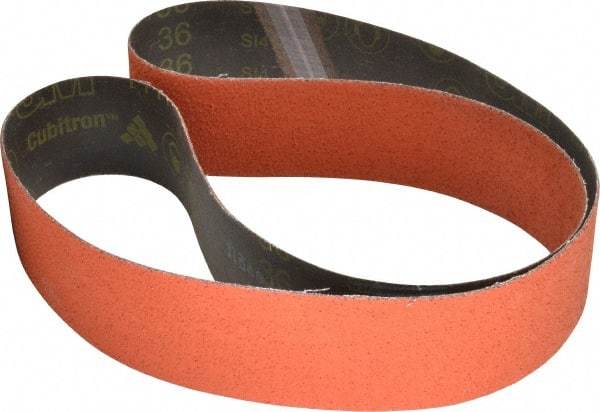 3M - 2-1/2" Wide x 60" OAL, 36 Grit, Ceramic Abrasive Belt - Ceramic, Very Coarse, Coated, YF Weighted Cloth Backing, Wet/Dry, Series 777F - Caliber Tooling